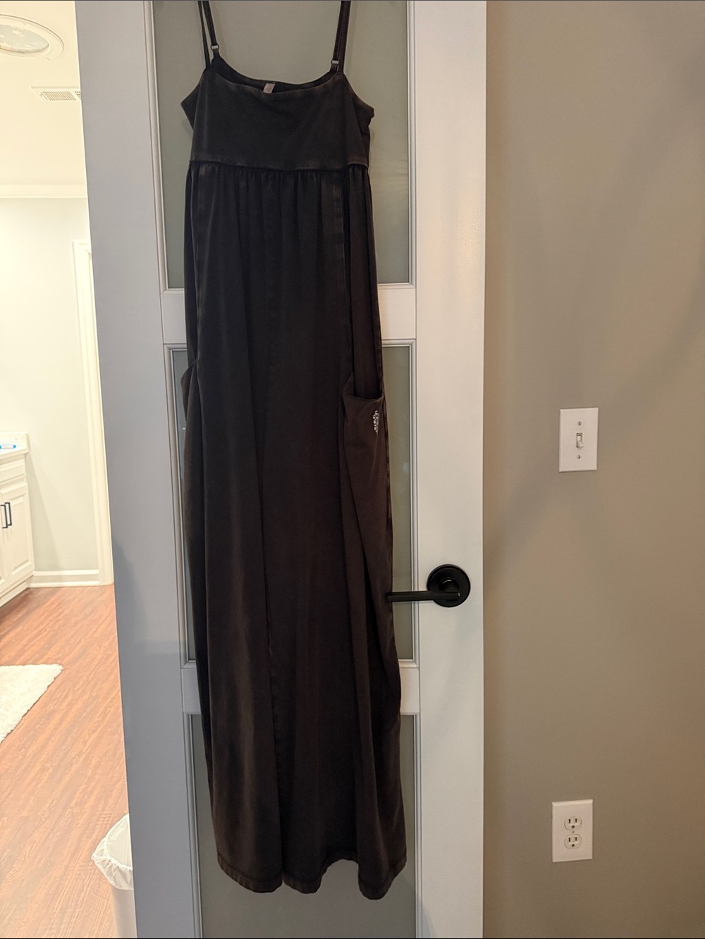FP Movement by Free People Hot Shot Strappy Black Onesie